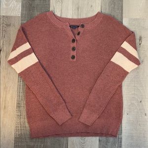 AE mauve Henley sweater